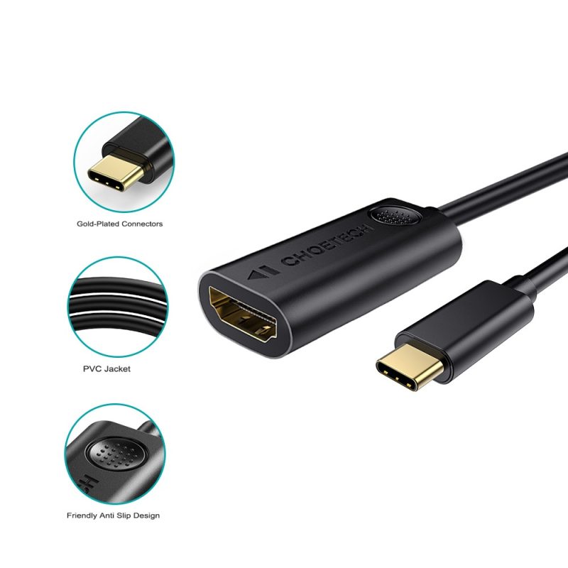 Bộ Chuyển đổi 4k@60hz Usb C Sang Hdmi Pvc Choetech Mã Hub H04