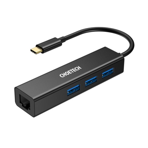 Cáp 4 In 1 Usb C Sang Rj45 Adapter Choetech Mã Hub U02 (2)