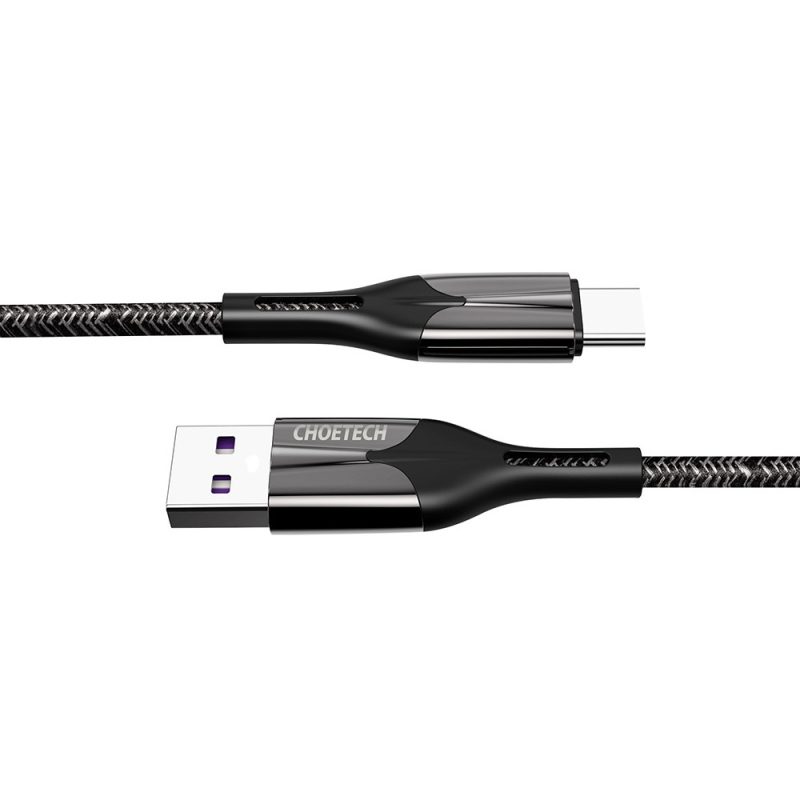 Cáp Usb A To Usb C 5a 1.2m, Màu đen Choetech Mã Ac0013 Bk 1