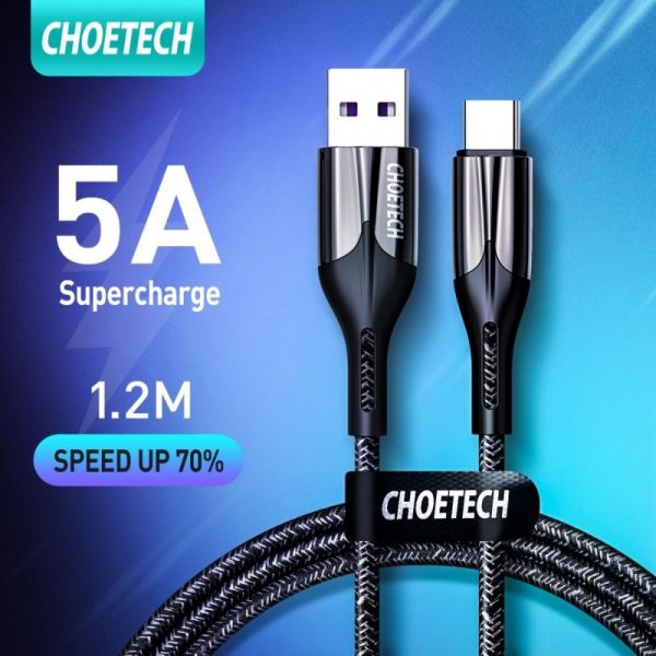 Cáp Sạc Nhanh Usb To Type C 5a Choetech Ac0013 Dài 1.2m (hàng Chính Hãng) (8)