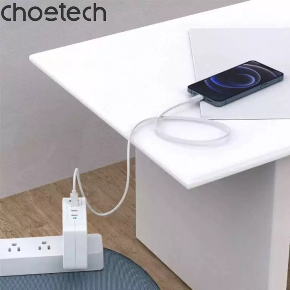 Củ sạc siêu nhanh 130w (3*USB C+ 1*USB A) Choetech PD6001- Hàng chính hãng