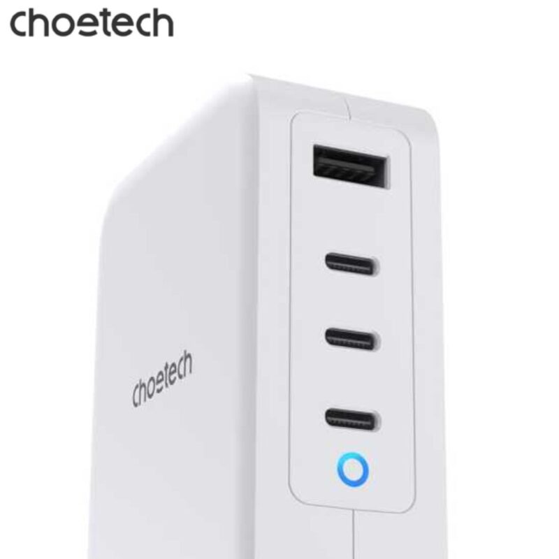 Củ sạc siêu nhanh 130w (3*USB C+ 1*USB A) Choetech PD6001- Hàng chính hãng