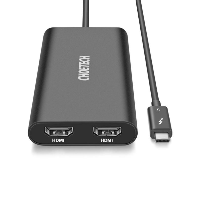 Bộ Chuyển đổi đầu Ra Thunderbolt 3 Sang Hdmi 2.0 Kép Choetech Hub H07 (2) 1