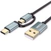 Cáp Sạc 2 In 1 Usb To Type C+ Micro Choetech Xca 0012 (hàng Chính Hãng) (8)
