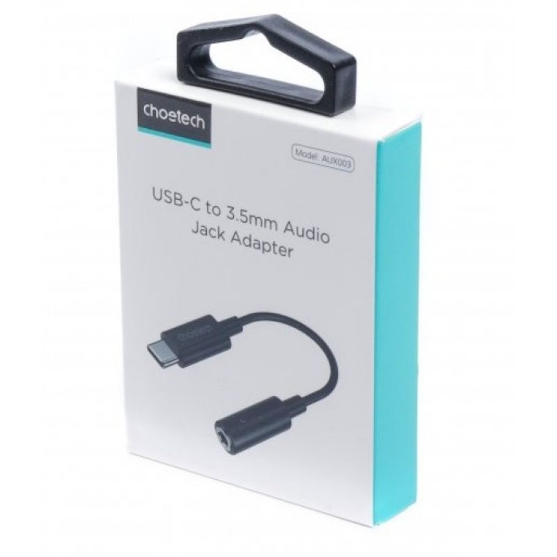 Cáp Chuyển đổi Usb C Sang 3.5mm Female Audio Choetech Aux003–bk (hàng Chính Hãng) (4)