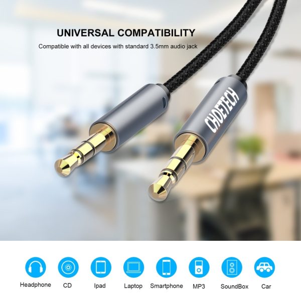 Cáp âm Thanh Chất Lượng Cao Aux Audio 3.5 Bchoetech Aux002 (aux Cable 3.5mm Jack Male To Male) Hàng Chính Hãng (5)