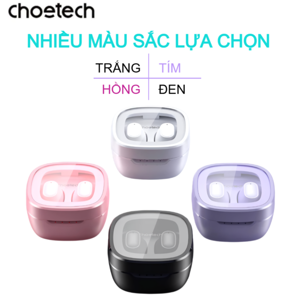 Tai Nghe Không Dây Choetech BH-T23 TWS True Wireless Earbuds (Bluetooth V5.3, thời gian chờ 30 giờ)- Hàng chính hãng