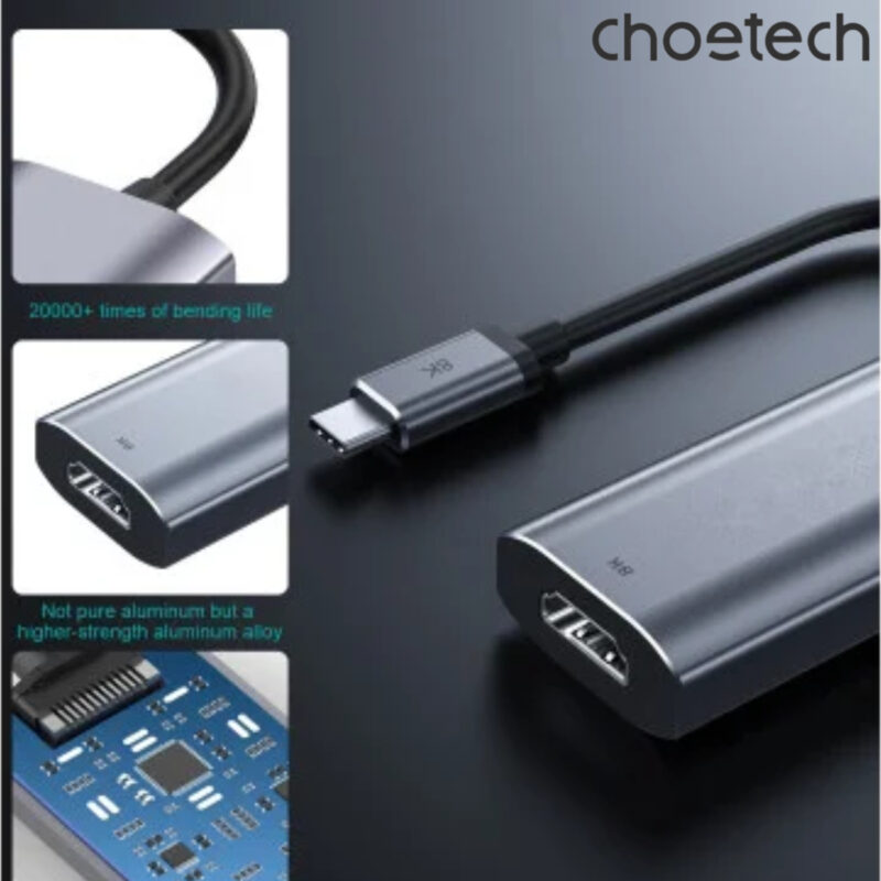 Cáp chuyển đổi Type C sang HDMI 8K60Hz Choetech HUB-H16 (hàng chính hãng)