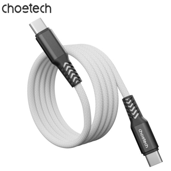 Cáp sạc nhanh Type C to Type C 100w Choetech XCC-1081 thiết kế từ tính tự cuộn tròn chống rối ( Hàng chính hãng)