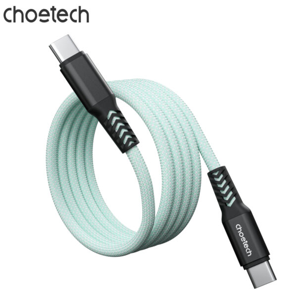 Cáp sạc nhanh Type C to Type C 100w Choetech XCC-1081 thiết kế từ tính tự cuộn tròn chống rối ( Hàng chính hãng)