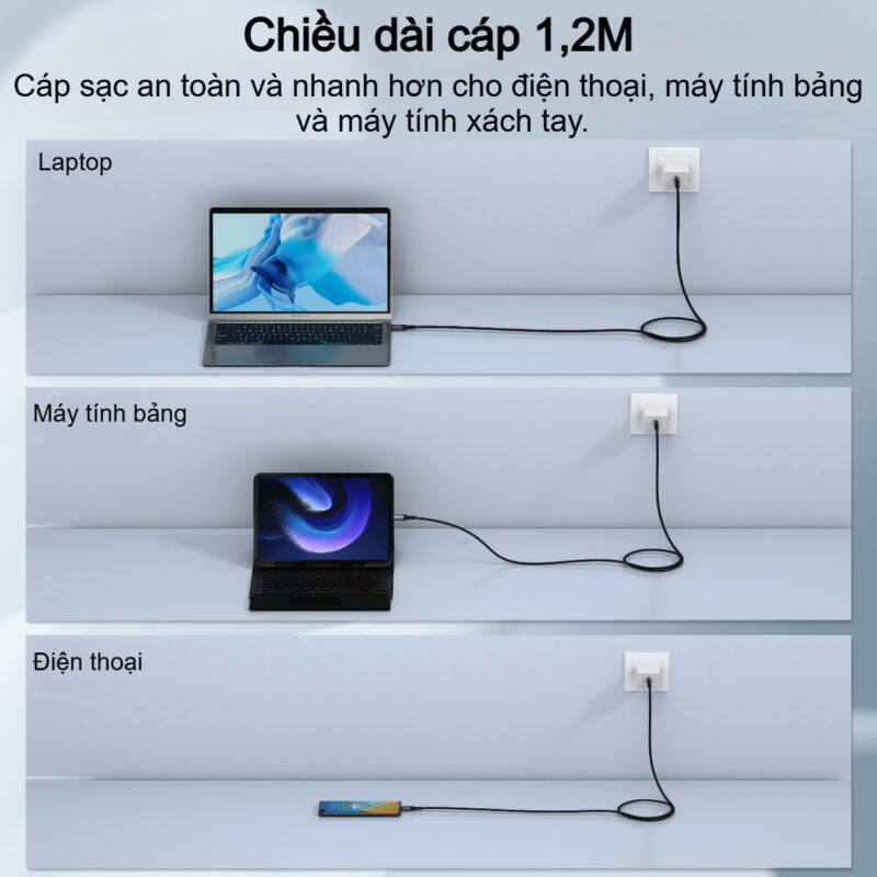 Cáp sạc nhanh Type C to Type C 240w Choetech XCC-1040 hỗ trợ truyền tải dữ liệu 8K@60Hz (Hàng chính hãng)