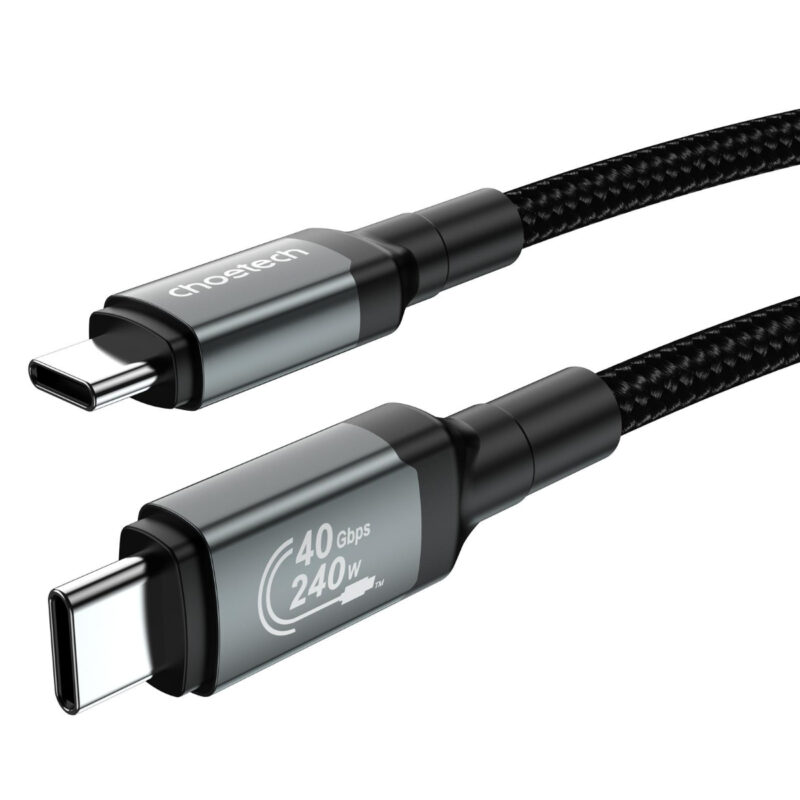 Cáp sạc nhanh Type C to Type C 240w Choetech XCC-1040 hỗ trợ truyền tải dữ liệu 8K@60Hz (Hàng chính hãng)