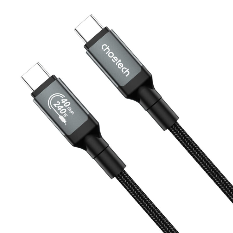 Cáp sạc nhanh Type C to Type C 240w Choetech XCC-1040 hỗ trợ truyền tải dữ liệu 8K@60Hz (Hàng chính hãng)