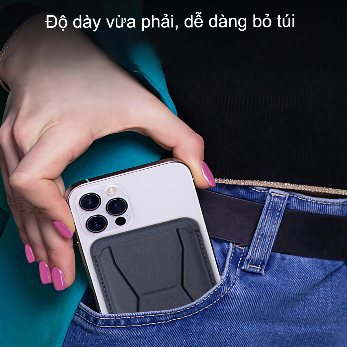 Case đựng thẻ kiêm giá đỡ từ tính Choetech PC0003 (Hàng chính hãng)
