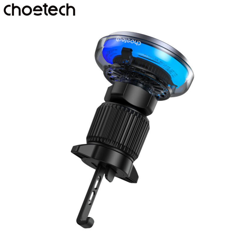 Giá đỡ điện thoại magsafe Choetech T233-F sạc nhanh 15w chuẩn Qi2 với đèn LED đổi màu đầy phong cách ( Hàng chính hãng)