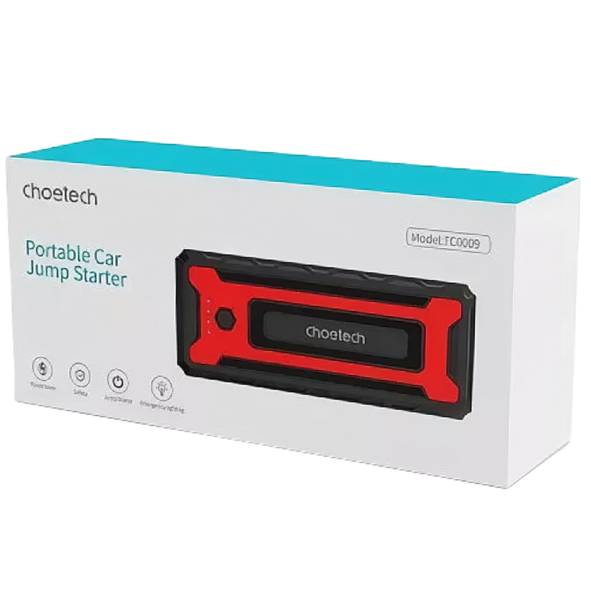 Bộ kích nguồn tô tô Choetech TC0009 2000A sạc pin cầm tay dung lượng 16000mAh tích hợp đèn led 3 chế độ (Hàng chính hãng)