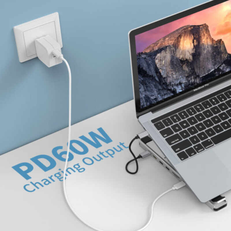 Giá đỡ tích hợp Hub chuyển đổi 7 in 1 Choetech M43 có thể gấp gọn đa năng (Hàng chính hãng)