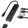 Hub chuyển đổi 5 in1 Choetech M80 (Type C to HDMI 4K30Hz + USBx 3 + PD100W)- Hàng chính hãng