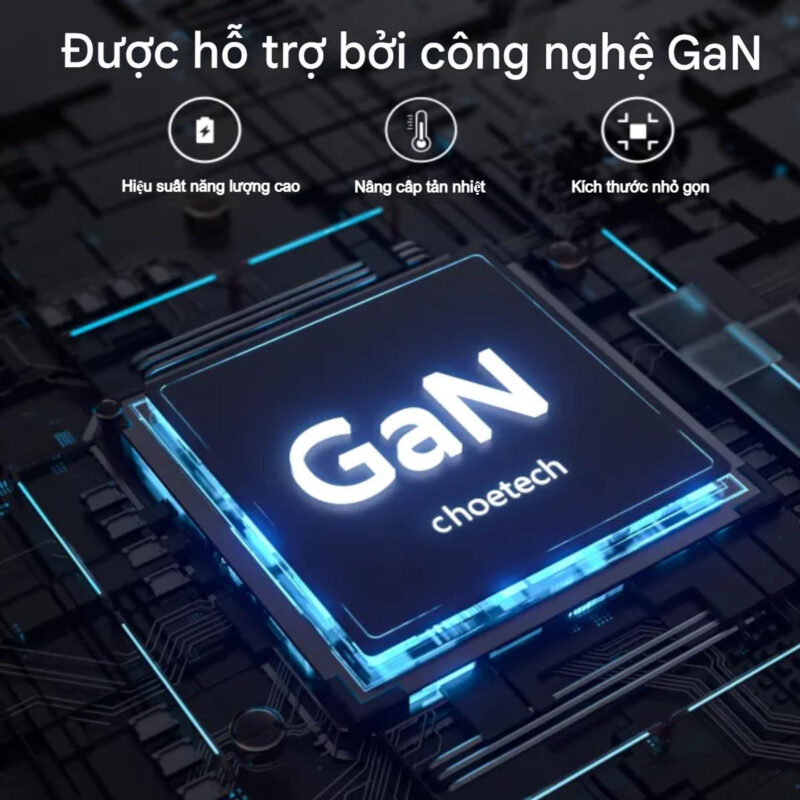 Củ sạc nhanh Gan 45w 2 cổng PD Choetech PD3066 chân cắm đa năng gấp gọn (Hàng chính hãng)