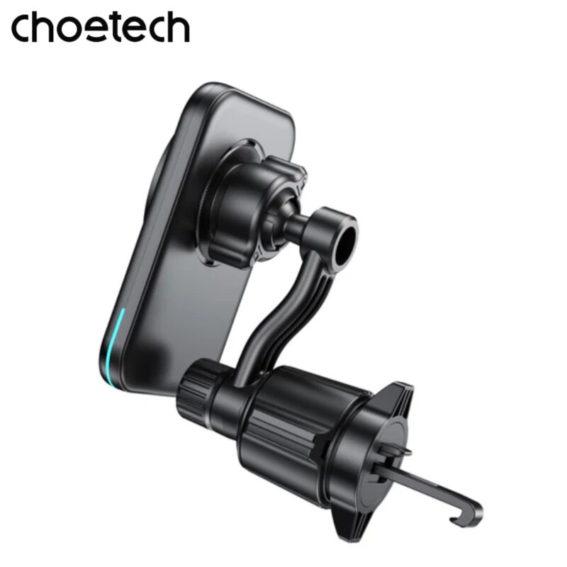 Giá đỡ sạc không dây trên ô tô Choetech T231 công suất 15w chuẩn Qi2 xoay 360 độ có tản nhiệt