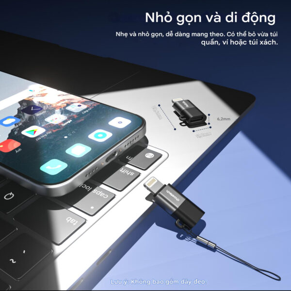 Đầu chuyển Lightning sang Type C Choetech CR-001 truyền dữ liệu và sạc nhanh ( Hàng chính hãng)