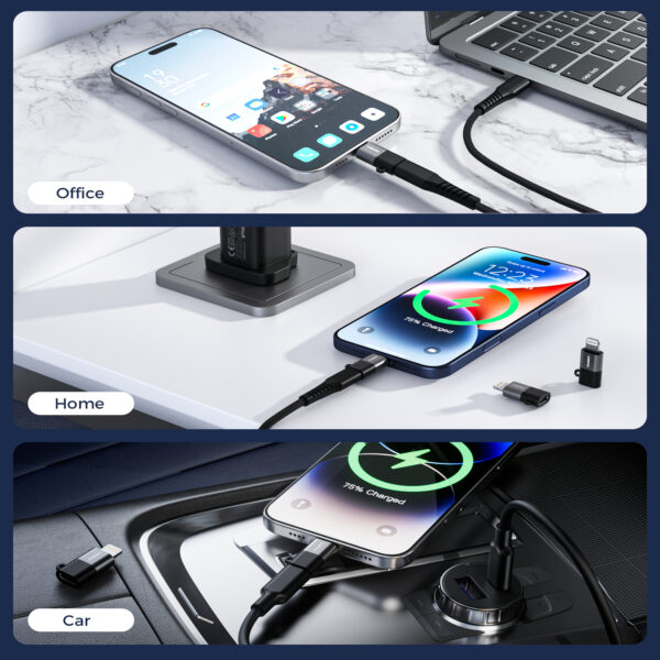 Đầu chuyển Lightning sang Type C Choetech CR-001 truyền dữ liệu và sạc nhanh ( Hàng chính hãng)