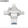 Đầu đọc thẻ nhớ 4 in 1 Choetech CR-002 tốc độ cao với nhiều cổng kết nối đa năng (Hàng chính hãng)