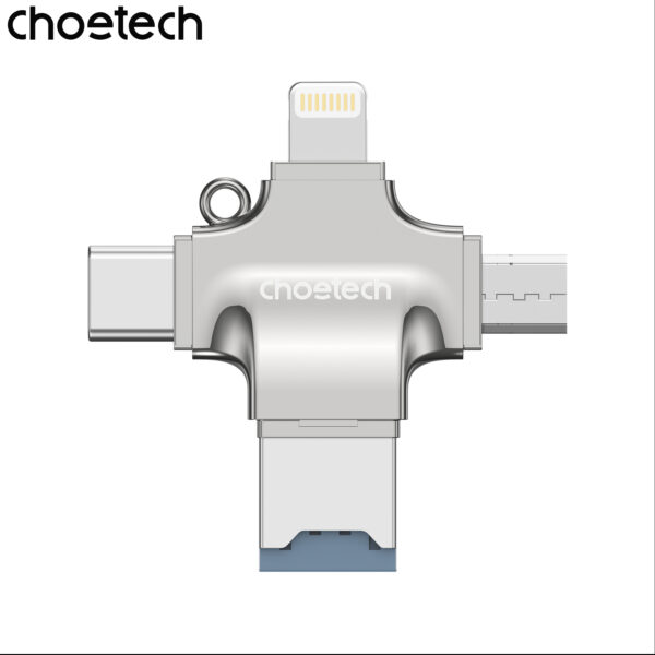 Đầu đọc thẻ nhớ 4 in 1 Choetech CR-002 tốc độ cao với nhiều cổng kết nối đa năng (Hàng chính hãng)