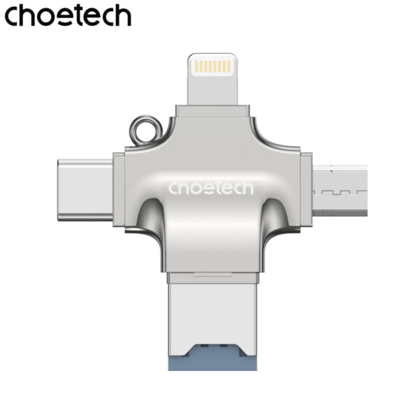Đầu đọc thẻ nhớ 4 in 1 Choetech CR-002 tốc độ cao với nhiều cổng kết nối đa năng (Hàng chính hãng)