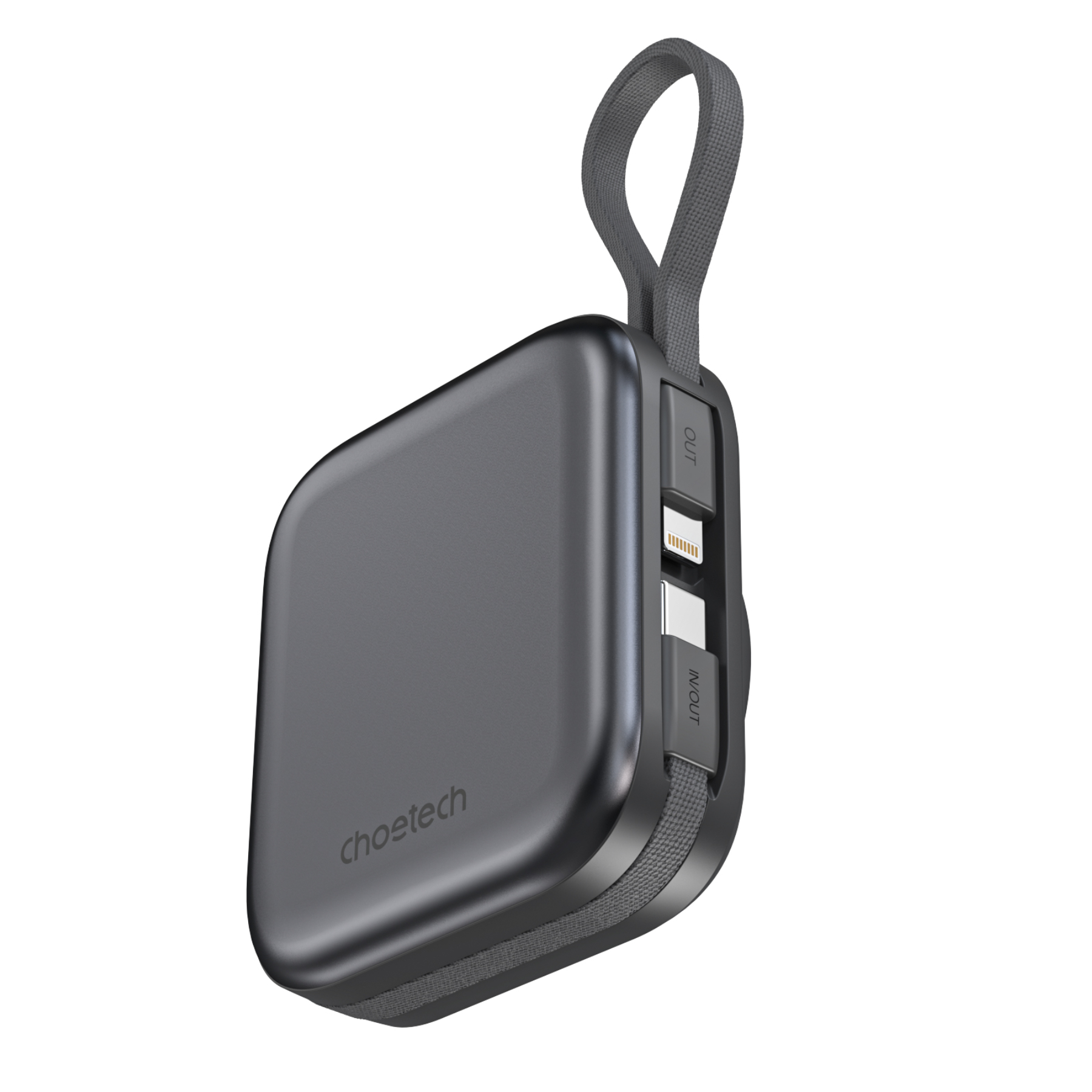 Pin dự phòng đa năng 2 in 1 Choetech B697 công suất 22.5W tích hợp cáp Type C và Lightning dùng sạc cho điện thoại và apple Watch (Hàng chính hãng)