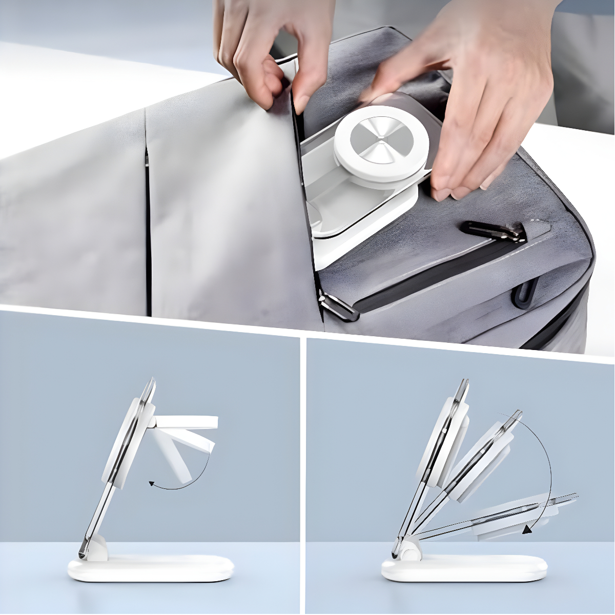 Đế sạc không dây Magsafe 3 in 1 xếp gọn 15W Choetech T618 trong suốt có đèn dùng sạc cho Điện thoại, Tai nghe và Apple watch (Hàng chính hãng) 17 Đế sạc không dây Magsafe 3 in 1 xếp gọn 15W Choetech T618 trong suốt có đèn dùng sạc cho Điện thoại, Tai nghe và Apple watch (Hàng chính hãng)