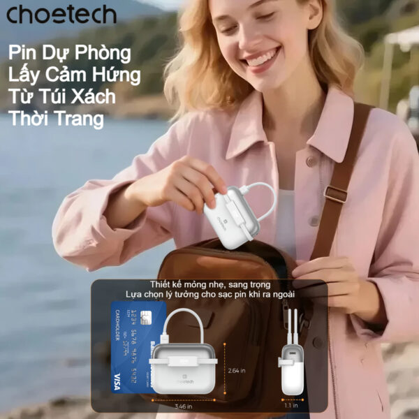 Pin Dự Phòng Mini 30W Choetech B812 Dung Lượng 10000mAh Tích Hợp Cáp Type C Và Lightning Dùng Cho Tất Cả Dòng Điện Thoại (Hàng chính hãng) 18 Pin Dự Phòng Mini 30W Dung Lượng 10000mAh Tích Hợp Cáp Type C Và Lightning Dùng Cho Tất Cả Dòng Điện Thoại (Hàng chính hãng)