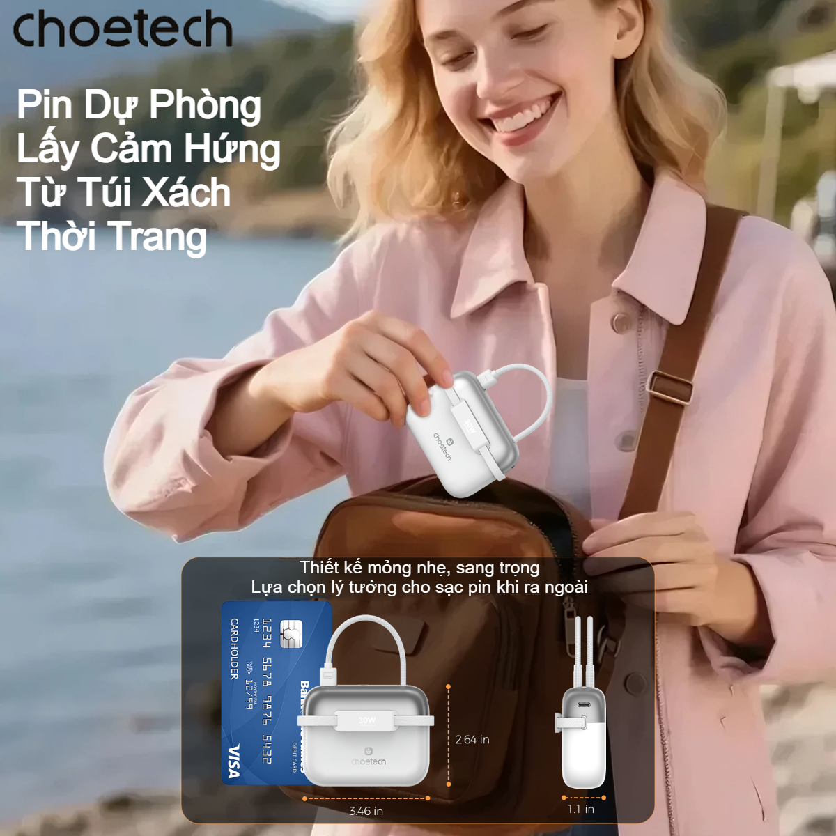 Pin Dự Phòng Mini 30W Choetech B812 Dung Lượng 10000mAh Tích Hợp Cáp Type C Và Lightning Dùng Cho Tất Cả Dòng Điện Thoại (Hàng chính hãng) 9 Pin Dự Phòng Mini 30W Dung Lượng 10000mAh Tích Hợp Cáp Type C Và Lightning Dùng Cho Tất Cả Dòng Điện Thoại (Hàng chính hãng)