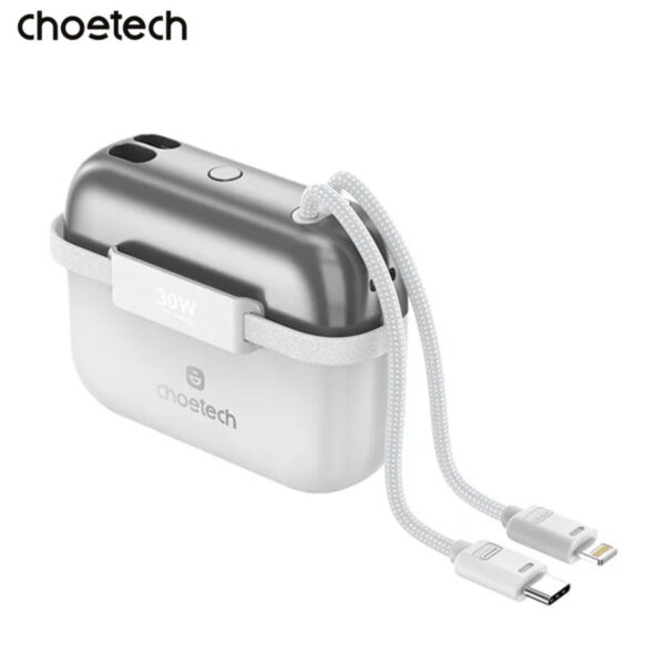 Pin Dự Phòng Mini 30W Choetech B812 Dung Lượng 10000mAh Tích Hợp Cáp Type C Và Lightning Dùng Cho Tất Cả Dòng Điện Thoại (Hàng chính hãng) 12 Pin Dự Phòng Mini 30W Dung Lượng 10000mAh Tích Hợp Cáp Type C Và Lightning Dùng Cho Tất Cả Dòng Điện Thoại (Hàng chính hãng)