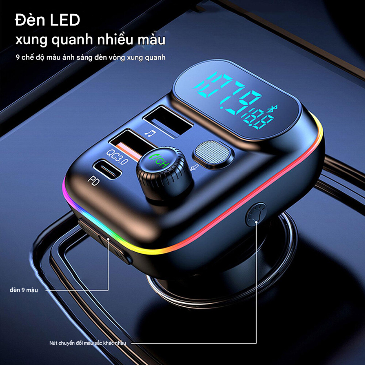 Tẩu sạc ô tô Choetech TC0050 tích hợp Bluetooth phát FM sạc nhanh 36W (Hàng chính hãng) 13 Tẩu sạc ô tô Choetech TC0050 tích hợp Bluetooth phát FM sạc nhanh 36W (Hàng chính hãng)