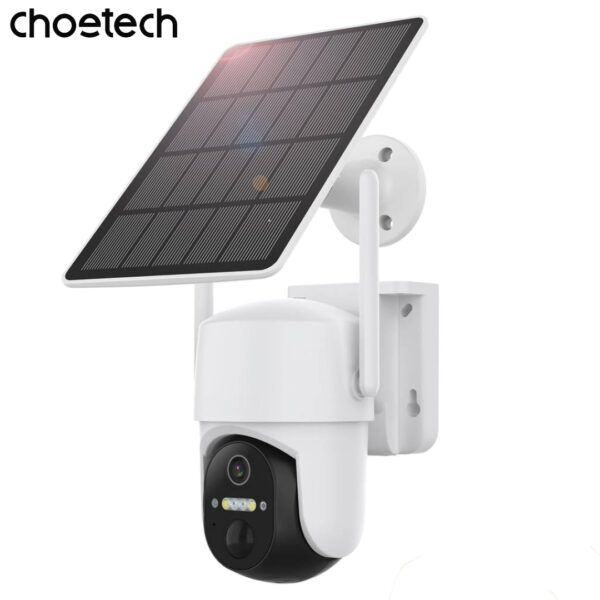 Camera an ninh năng lượng mặt trời Choetech ASC005 kết nối WiFi 4G điều khiển từ xa qua điện thoại Android hoặc iOS (Hàng chính hãng)