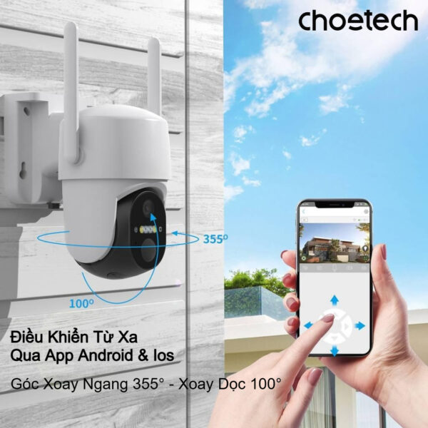 Camera an ninh năng lượng mặt trời Choetech ASC005 kết nối WiFi 4G điều khiển từ xa qua điện thoại Android hoặc iOS (Hàng chính hãng) 10 Camera an ninh năng lượng mặt trời Choetech ASC005 kết nối WiFi 4G điều khiển từ xa qua điện thoại Android hoặc iOS (Hàng chính hãng)