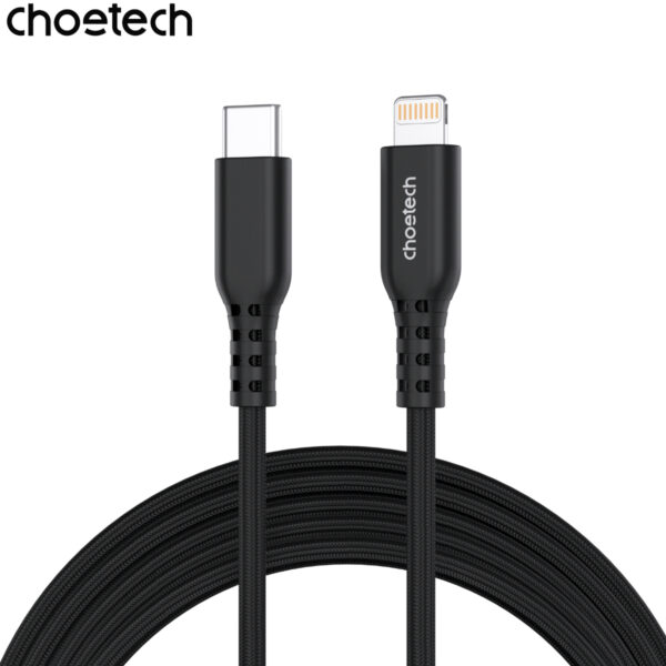Cáp sạc nhanh và truyền dữ liệu Type C to Lightning Choetech XCL-1021 công suất 20W dài 1m8 (Hàng chính hãng)