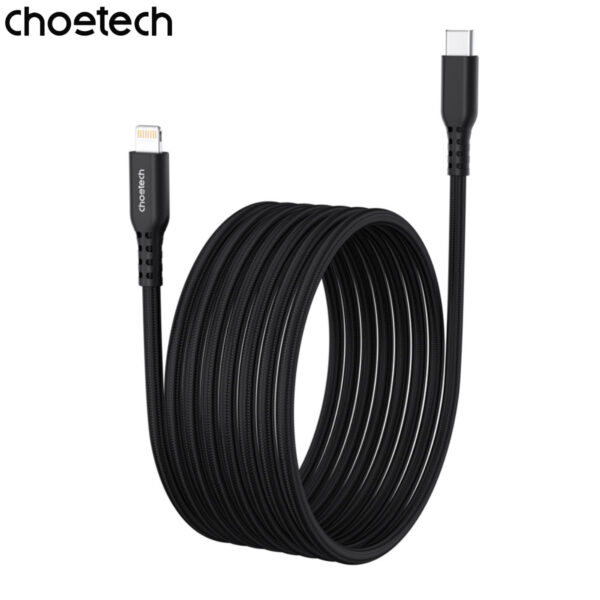 Cáp sạc nhanh và truyền dữ liệu Type C to Lightning Choetech XCL-1021 công suất 20W dài 1m8 (Hàng chính hãng)