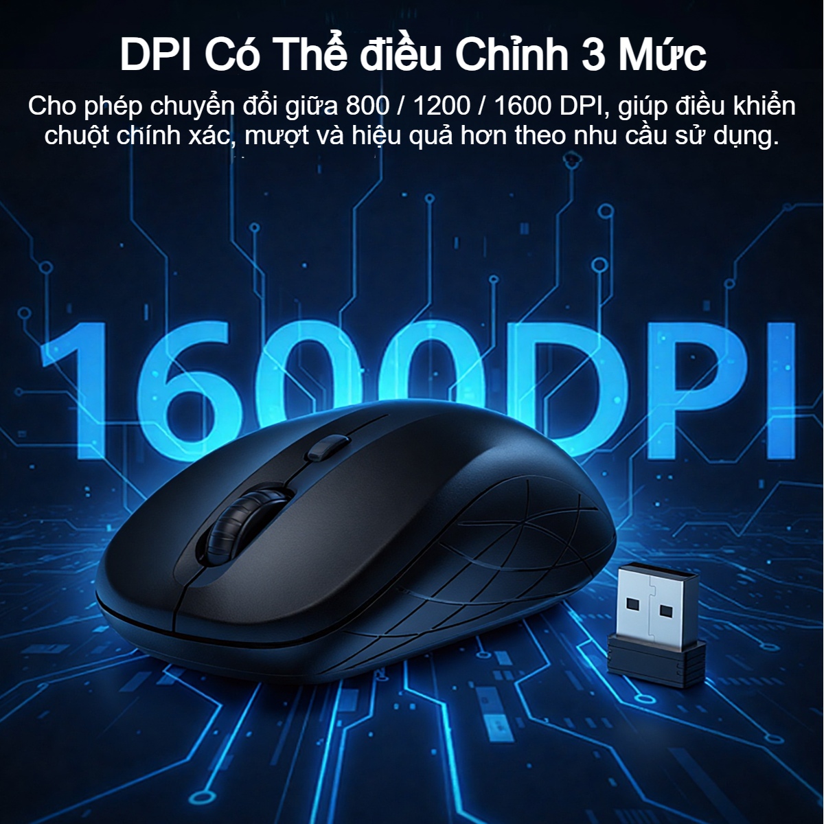 Chuột không dây Choetech KB-002 nhỏ gọn và tiết kiệm pin (Hàng chính hãng) 2 Chuột không dây Choetech KB-002 nhỏ gọn và tiết kiệm pin (Hàng chính hãng)