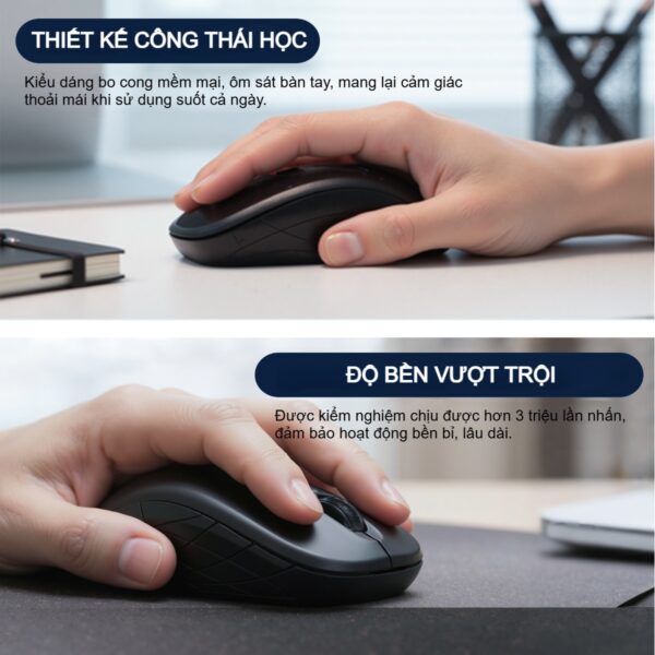 Chuột không dây Choetech KB-002 nhỏ gọn và tiết kiệm pin (Hàng chính hãng) 9 Chuột không dây Choetech KB-002 nhỏ gọn và tiết kiệm pin (Hàng chính hãng)