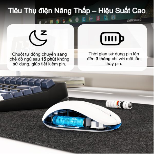 Chuột không dây Choetech KB-002 nhỏ gọn và tiết kiệm pin (Hàng chính hãng) 11 Chuột không dây Choetech KB-002 nhỏ gọn và tiết kiệm pin (Hàng chính hãng)