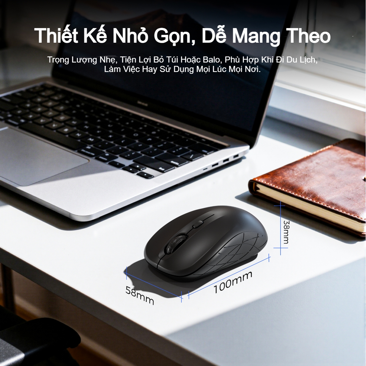 Chuột không dây Choetech KB-002 nhỏ gọn và tiết kiệm pin (Hàng chính hãng) 6 Chuột không dây Choetech KB-002 nhỏ gọn và tiết kiệm pin (Hàng chính hãng)