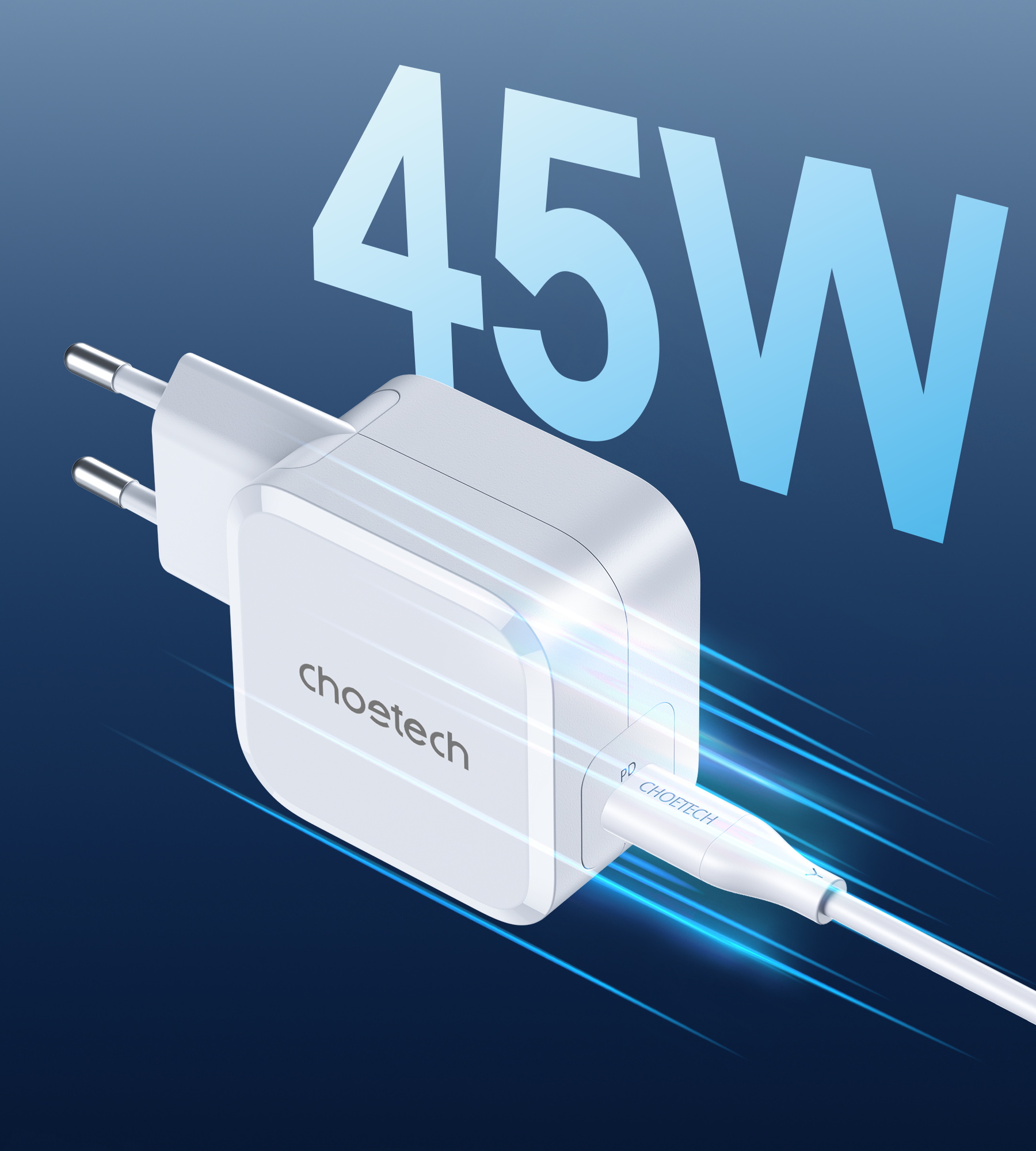 Củ sạc USB C 45w Choetech PD8007 sạc nhanh cho tất cả các thiết bị (Hàng chính hãng) 2 Củ sạc USB C 45w Choetech PD8007 sạc nhanh cho tất cả các thiết bị (Hàng chính hãng)