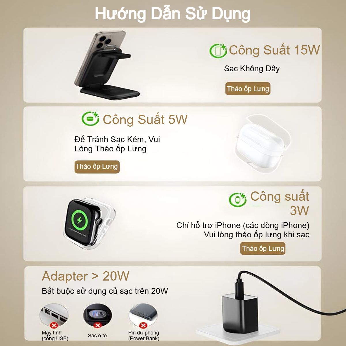 Đế sạc không dây từ tính 3 in 1 gấp gọn Choetech T816-F công suất 15W tiện lợi khi đi du lịch (Hàng chính hãng) 26 Đế sạc không dây từ tính 3 in 1 gấp gọn Choetech T816-F công suất 15W tiện lợi khi đi du lịch (Hàng chính hãng)