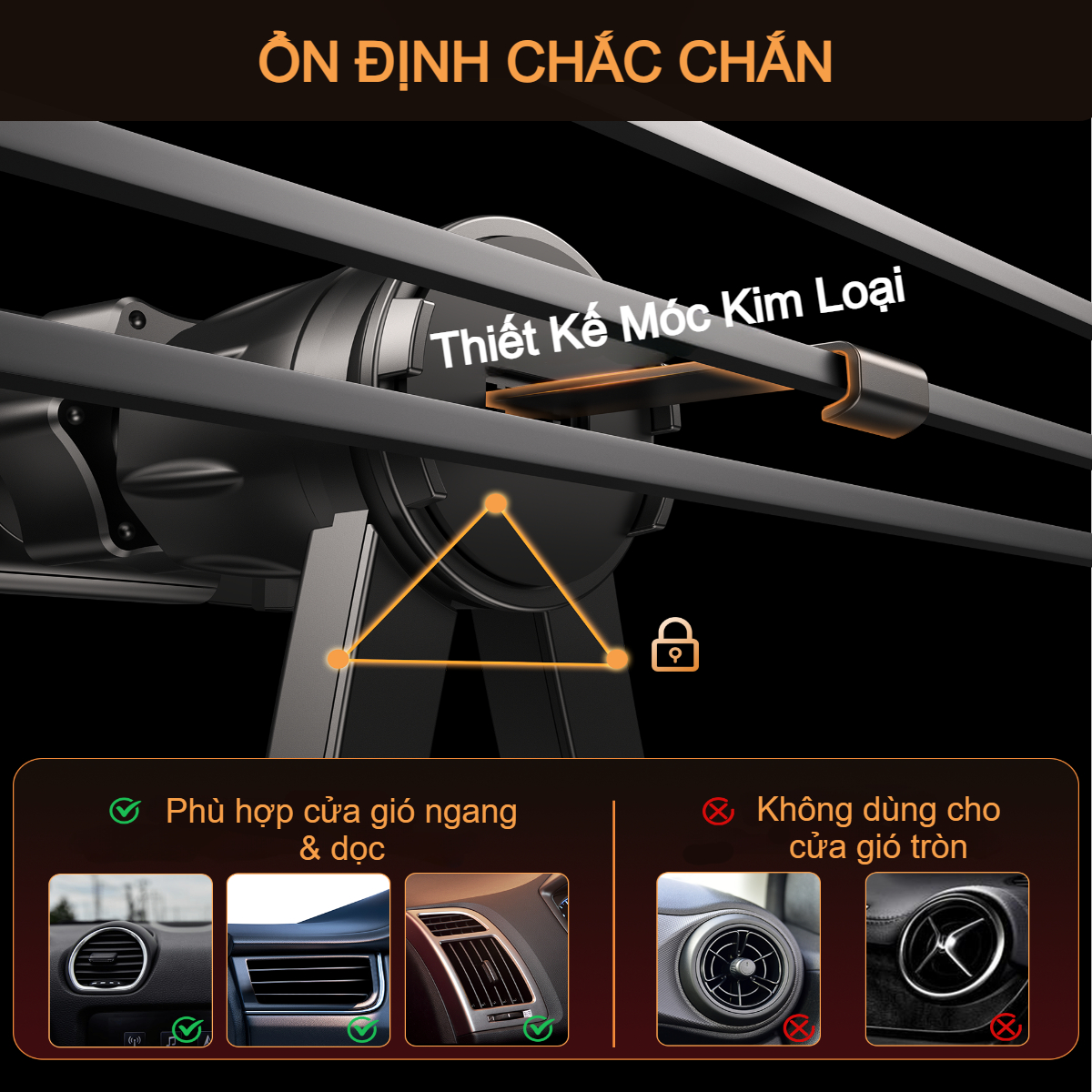 Giá đỡ điện thoại cho ô tô gắn cửa gió Choetech H091 (Hàng chính hãng) 8 Giá đỡ điện thoại cho ô tô gắn cửa gió Choetech H091 (Hàng chính hãng)