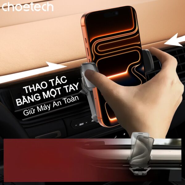 Giá đỡ điện thoại cho ô tô gắn cửa gió Choetech H091 (Hàng chính hãng) 16 Giá đỡ điện thoại cho ô tô gắn cửa gió Choetech H091 (Hàng chính hãng)