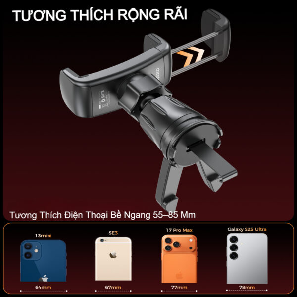 Giá đỡ điện thoại cho ô tô gắn cửa gió Choetech H091 (Hàng chính hãng) 15 Giá đỡ điện thoại cho ô tô gắn cửa gió Choetech H091 (Hàng chính hãng)
