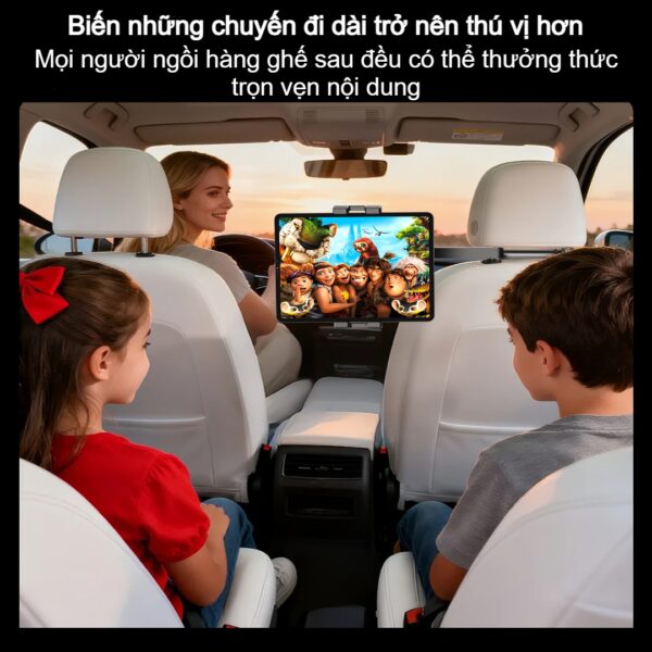 Giá đỡ điện thoại và máy tính bảng cho ghế sau ô tô Choetech H090 kéo giãn linh hoạt tiện lợi cho mọi hành trình (Hàng chính hãng)