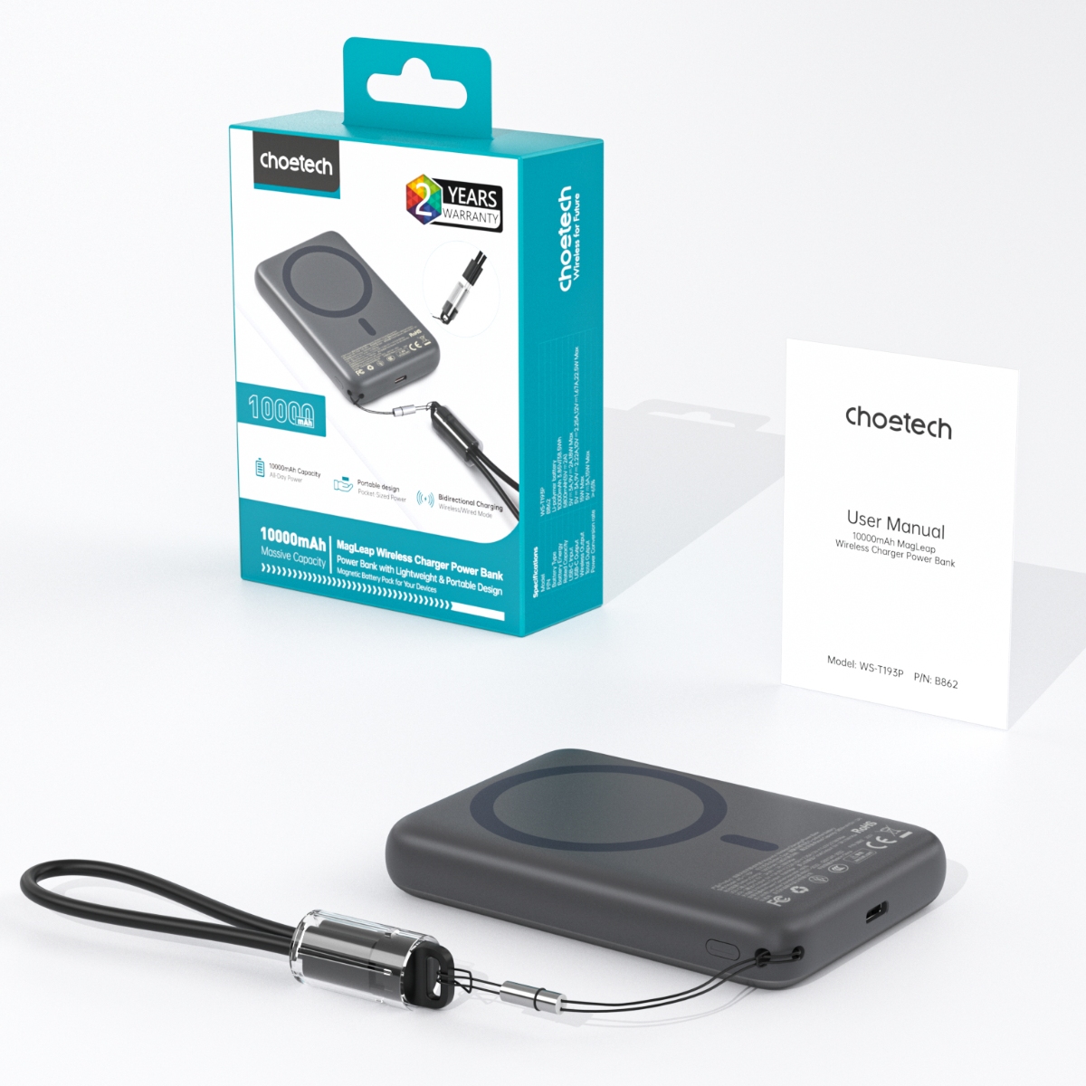 Pin Sạc Dự Phòng Không Dây Từ Tính Choetech B861 B862 22.5W Siêu Mỏng 5000mAh và 10000mAh Tích Hợp Dây Đeo Cáp Sạc C to C (Hàng Chính Hãng) 10 Pin Sạc Dự Phòng Không Dây Từ Tính Choetech B861 B862 20W Siêu Mỏng 5000mAh và 10000mAh Tích Hợp Dây Đeo Cáp Sạc C to C (Hàng Chính Hãng)